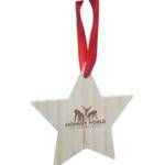 WOODEN STAR HANGING DECORATION